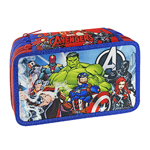 50-2797 ΚΑΣΕΤΙΝΑ ΓΕΜΑΤΗ ΤΡΙΠΛΗ AVENGERS 19,5x12,5x7cm χονδρική, Σχολικά χονδρική