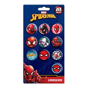 50-2818 SPIDERMAN ΓΟΜΕΣ ΣΕΤ=10ΤΕΜ 19x10cm χονδρική, Σχολικά χονδρική