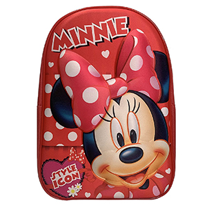 50-2829 ΤΣΑΝΤΑ ΠΛΑΤΗΣ ΝΗΠΙΟΥ MINNIE 3D 31cm χονδρική, Σχολικά χονδρική
