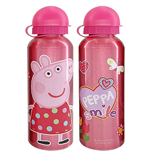50-2846 Παγούρι Μεταλλικό Peppa pig 500ml 21x6,5cm   500ml χονδρική, Σχολικά χονδρική