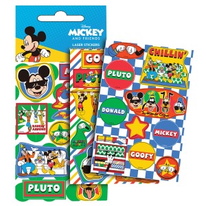 50-2890 ΑΥΤΟΚΟΛΛΗΤΑ LASER MICKEY AND FRIENDS 17x8cm χονδρική, Σχολικά χονδρική