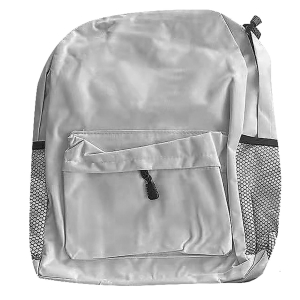 50-2953 ΤΣΑΝΤΑ ΠΛΑΤΗΣ BACKPACK ΛΕΥΚΗ 43x30x13cm χονδρική, Σχολικά χονδρική