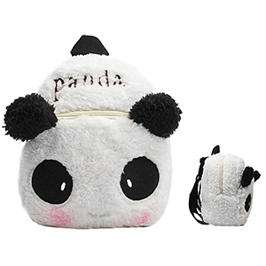 50-3007 ΤΣΑΝΤΑ ΠΛΑΤΗΣ ΝΗΠΙΟΥ ΒΕΛΟΥΔΙΝΗ PANDA 26x24x10cm χονδρική, Σχολικά χονδρική