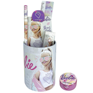 50-3022 ΣΕΤ 5 ΤΕΜ  ΜΟΛΥΒΟΘΗΚΗ BARBIE 21x7cm χονδρική, Σχολικά χονδρική