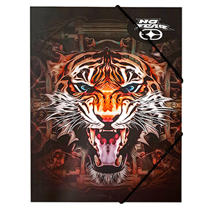 50-3042 Ντοσιέ Λάστιχο α4 no Fear India Tiger A4 χονδρική, Σχολικά χονδρική