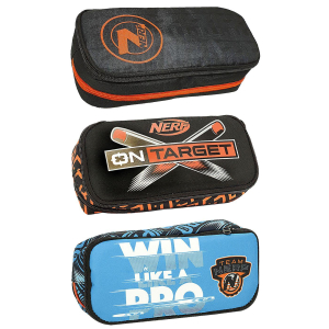 50-3052 ΚΑΣΕΤΙΝΑ ΟΒΑΛ NERF 11x24x6cm χονδρική, Σχολικά χονδρική