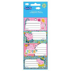 50-3086 Ετικέτες Peppa pig σετ=5 Φύλλα 20 Ετικέτες χονδρική, Σχολικά χονδρική