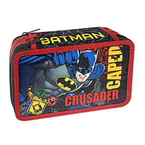 50-3118 ΚΑΣΕΤΙΝΑ ΓΕΜΑΤΗ ΤΡΙΠΛΗ BATMAN 19,5x12,5x7cm χονδρική, Σχολικά χονδρική