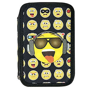50-3136 ΚΑΣΕΤΙΝΑ ΔΙΠΛΗ EMOJI 19,5x12,5x4cm χονδρική, Σχολικά χονδρική