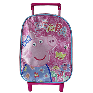 50-3141 ΤΣΑΝΤΑ ΤΡΟΛΕΥ ΝΗΠΙΟΥ PEPPA PIG 28cm χονδρική, Σχολικά χονδρική