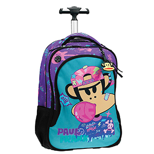 50-3268 TROLLEY ΤΣΑΝΤΑ  ΔΗΜΟΤΙΚΟΥ  PAUL FRANK BUBBLE 53x37x28cm χονδρική, Σχολικά χονδρική