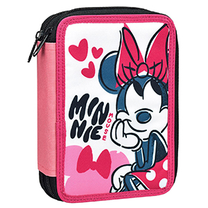 50-3282 ΚΑΣΕΤΙΝΑ ΓΕΜΑΤΗ ΔΙΠΛΗ MINNIE 18x15x4cm χονδρική, Σχολικά χονδρική