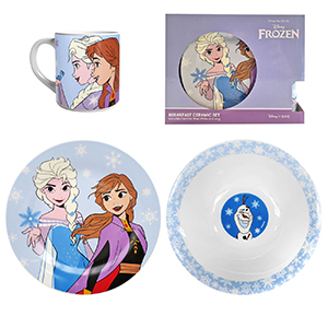 50-3295 ΣΕΤ ΦΑΓΗΤΟΥ ΚΕΡΑΜΙΚΟ FROZEN (ΚΟΥΠΑ, ΜΠΩΛ, ΠΙΑΤΟ)  χονδρική, Σχολικά χονδρική