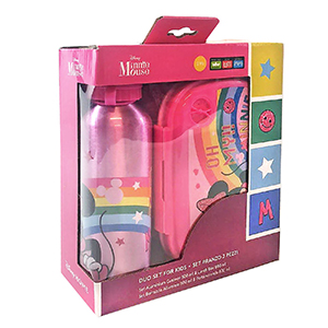 50-3305 Σετ 2 τεμ Minnie Φαγητοδοχείο 800ml & Παγούρι Αλουμινίου 500ml Φαγητοδοχείο 800ml, Παγούρι Αλουμινίου 500ml χονδρική, Σχολικά χονδρική