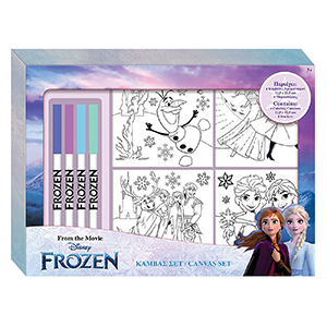 50-3332 Καμβάς σετ 4τεμ με 4 Μαρκαδόρους Frozen 2 37x27cm χονδρική, Σχολικά χονδρική