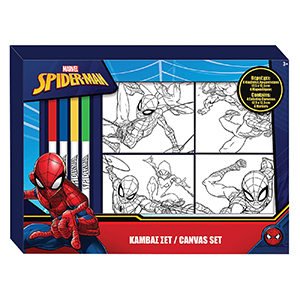 50-3333 Καμβάς σετ 4τεμ με 4 Μαρκαδόρους Spiderman 37x27cm χονδρική, Σχολικά χονδρική