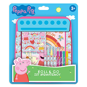 50-3338 Σετ Χρωματισμού Roll & go Peppa pig 24.5x21cm χονδρική, Σχολικά χονδρική