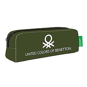 50-3348 Κασετίνα Χακί United Colors of Benetton 20x6cm χονδρική, Σχολικά χονδρική