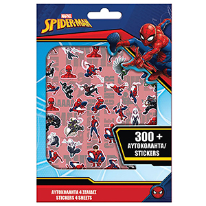 6-696 Μπλοκ με 300 Αυτοκόλλητα Spiderman 21,5x14,5cm χονδρική, Σχολικά χονδρική