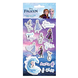 6-699 Αυτοκόλλητα Puffy Frozen 2 22x10cm χονδρική, Σχολικά χονδρική