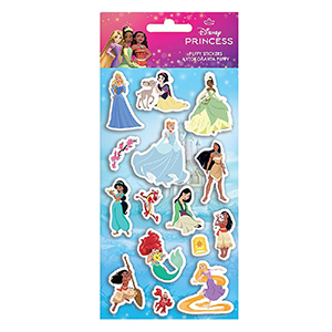 6-709 Αυτοκόλλητα Puffy Princess 22x10cm χονδρική, Σχολικά χονδρική