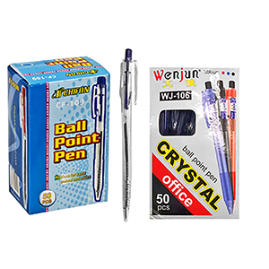 60-267 Στυλό Διάφανο Κλιπ Ballpoint Μπλε 0,8mm  χονδρική, Σχολικά χονδρική
