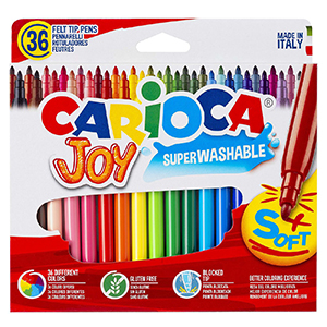 60-340 Μαρκαδόροι Carioca joy 2.6mm σετ=36χρωματα  χονδρική, Σχολικά χονδρική