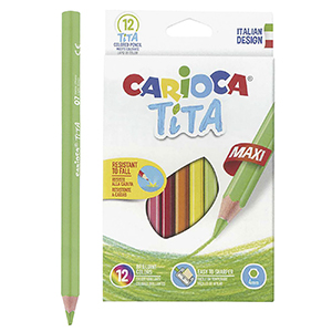 60-390 Ξυλομπογιά Carioca Jumbo σετ=12χρωματα  χονδρική, Σχολικά χονδρική