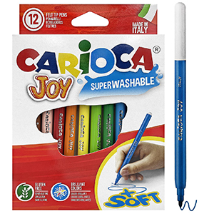 60-6 Μαρκαδόροι Carioca joy 2.6mm σετ=12 Χρώματα  χονδρική, Σχολικά χονδρική