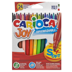 60-7 Μαρκαδόροι Carioca joy 2.6mm σετ=24χρωματα χονδρική, Σχολικά χονδρική