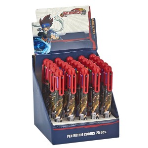 60-710 ΣΤΥΛΟ 6 ΧΡΩΜΑΤΩΝ BEYBLADE BALLPOINT 1.0mm  χονδρική, Σχολικά χονδρική