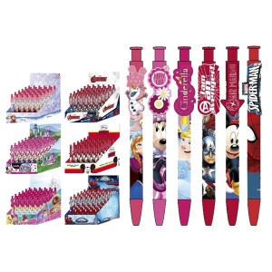 60-719 ΣΤΥΛΟ ΚΟΥΜΠΙ DISNEY 6 ΗΡΩΕΣ BALLPOINT 1,0mm  χονδρική, Σχολικά χονδρική