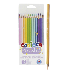 60-748 Ξυλομπογιές Carioca Pastel 12 Χρωμάτων χονδρική, Σχολικά χονδρική