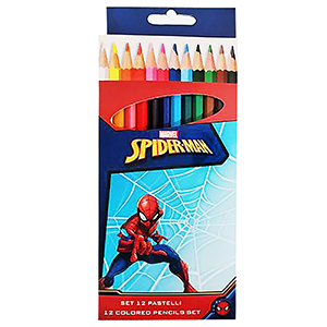 60-839 Ξυλομπογιές σετ=12 Χρώματα Spiderman  χονδρική, Σχολικά χονδρική