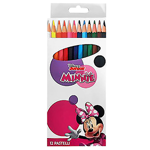 60-845 Ξυλομπογιές σετ=12 Χρώματα Minnie  χονδρική, Σχολικά χονδρική