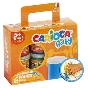 60-88 Δακτυλομπογιά Carioca 6 Χρώματα Carioca 6x80mL χονδρική, Σχολικά χονδρική