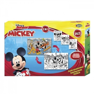 69-1583 ΠΑΖΛ ΧΡΩΜΑ 24Τ MICKEY 35x23cm χονδρική, Παιχνίδια χονδρική