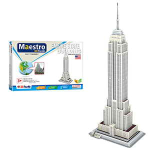 69-1739 ΠΑΖΛ 3D MAESTRO EMPIRE STATE 42 ΤΕΜ 30x21cm χονδρική, Παιχνίδια χονδρική