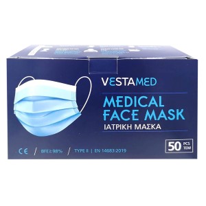7-205 SURGICAL FACE MASKS 50PCS (VAT 6%) TYPE II, EN14683:2019 χονδρική, Accessories χονδρική