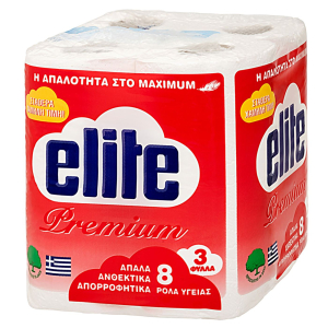 7-97 Χαρτί Υγείας Premium Elite πακ=8 Ρολά 75gr χονδρική, Είδη Σπιτιού χονδρική