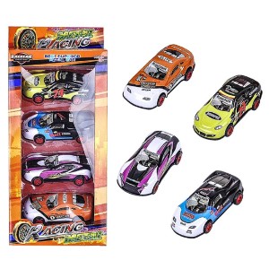 70-1959 ΣΕΤ 4 ΑΥΤΟΚΙΝΗΤΑ DIE CAST PULL BACK 12x26cm χονδρική, Παιχνίδια χονδρική