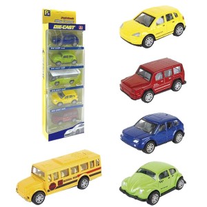 70-2027 DIE CAST PULL BACK ΣΕΤ 5 ΟΧΗΜΑΤΩΝ 10x34cm χονδρική, Παιχνίδια χονδρική