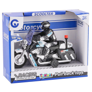 70-2094 Μότο Pull Back με Αστυνομικό, με Ήχους & φως 17x14x6cm χονδρική, Παιχνίδια χονδρική