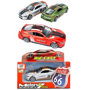 70-2109 MUSTANG 1:36 PULL BACK ΜΕΤΑΛΛΙΚΟ ROUTE US 66 15x12x6cm χονδρική, Παιχνίδια χονδρική
