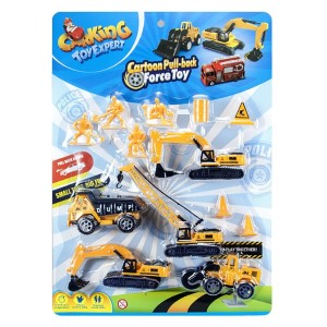 70-2120 ΔΟΜΙΚΑ ΟΧΗΜΑΤΑ PULL BACK & ΕΡΓΑΤΕΣ ΣΕ ΚΑΡΤΕΛΑ 31x44cm χονδρική, Παιχνίδια χονδρική