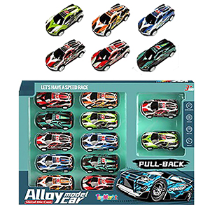 70-2259 Σετ 12τεμ die Cast 7.5cm Pull Back 36x25x4cm χονδρική, Παιχνίδια χονδρική