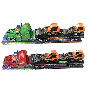 70-2269 Νταλίκα Friction με 2 Δομικά Οχήματα 43x11x8cm χονδρική, Παιχνίδια χονδρική