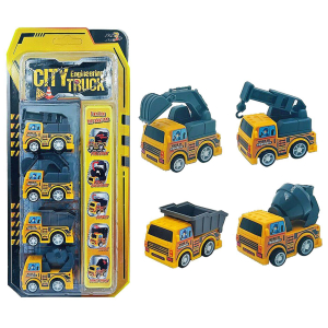 70-2283 Δομικά Οχήματα Pull Back σε Καρτέλα 14x30x3cm χονδρική, Παιχνίδια χονδρική