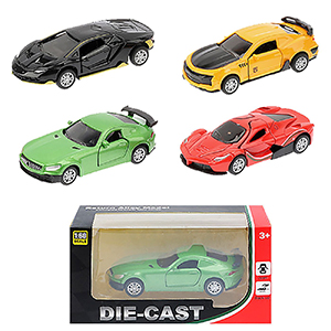 70-2296 Die Cast Pull Back 1:60 Σούπερ καρ 12x6x5cm χονδρική, Παιχνίδια χονδρική