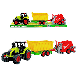 70-2314 Τρακτέρ Friction & 2 Ρυμουλκούμενα 58x12x11cm χονδρική, Παιχνίδια χονδρική